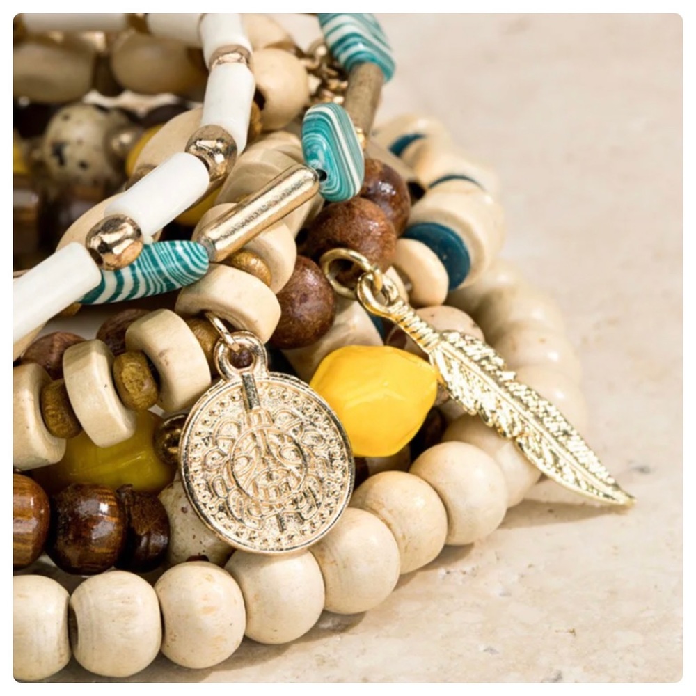 124 Jewelry 2 for $20๐ Multi Stranded Mixed Beads Bracelet - Picture 3 of 7